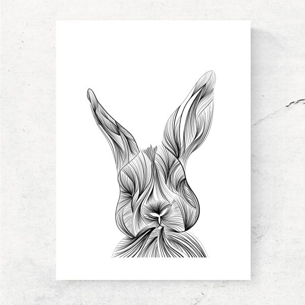ansichtkaart-konijn-rabbit-boerderij-dier-nederland-fine-line-illustratie-studio-tosca-webshop-terschelling-1