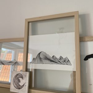 eilandkunst terschelling Vlieland lijn-illustratie kunst fine line zwart wit studio tosca terschelling